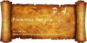 Pankotai Amrita névjegykártya